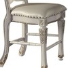 20" Vendome Dining Chair Antique Pearl Finish - Acme Furniture: Elegant Leather Upholstery, Nailhead Trim, Wood Frame - 2 of 4