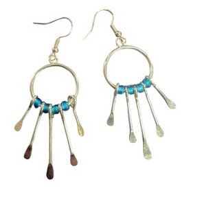 Michelle Marie Boutique's Gemstone Hoop Paddle Earring - 1 of 4