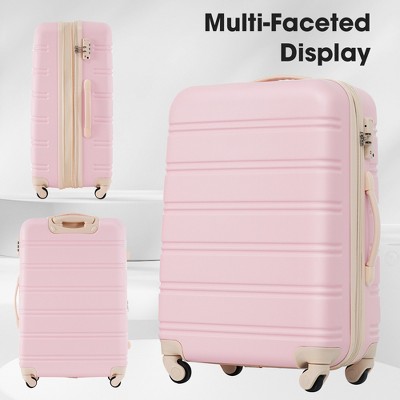 Vynxaria 2-Piece Lightweight Hardshell Luggage Set with TSA Lock 20" Carry-On 28" Expandable Check-in Suitcase