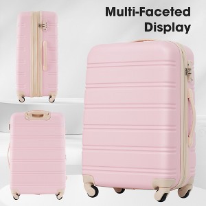 Vynxaria 2-Piece Lightweight Hardshell Luggage Set with TSA Lock 20" Carry-On 28" Expandable Check-in Suitcase - 1 of 4