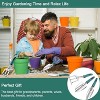 attop 3 Pack Gardening Tools Set Include Garden Shovel, Transplant Trowel and Hand Rake with Ergonomic Handle - 4 of 4