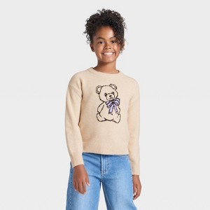 Girls' Graphic Pullover Sweater - Cat & Jack™ - 1 of 4