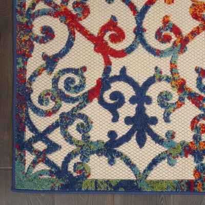 Nourison Aloha 7' x 10' Multicolor Flat Woven Indoor/Outdoor Rug