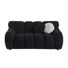 NicBex Couches for Living Room Cloud Couch Boucle Sofa Couch 2 Seater Comfy Couch Modern Upholstered Tufted Sofa with 2 Pillows, Black - 3 of 4