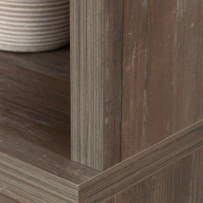 Pebble Pine Adjustable Brown MDF Library Hutch