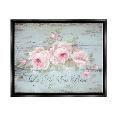 Stupell Industries La Vie En Rose Framed Floater Canvas Wall Art