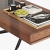 POVISON Mid-century Modern Coffee Table, Rectangular Wood Coffee Table with Tempered Glass, 55.11'' - 4 of 4