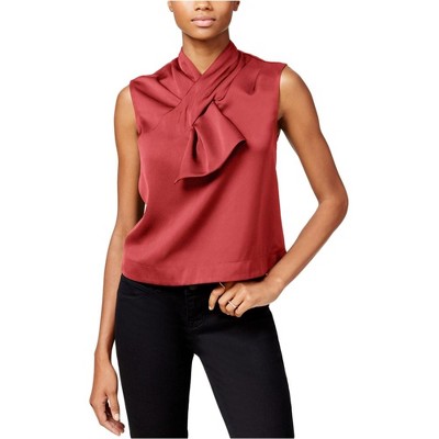 Rachel Roy Womens Sleeveless Bow Pullover Blouse