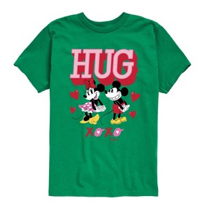 Boys' - Disney - Mickey Minnie Hug Xoxo Short Sleeve Graphic T-Shirt - 1 of 4