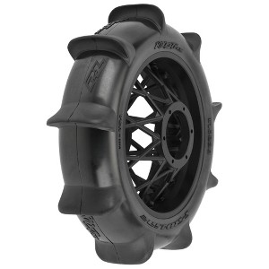 Pro- Line Racing PRO1023810 Roost MX Sand/Snow Paddle Motorcycle Tire Mounted on Black Wheel for Promoto-MX Rear - 1 of 1