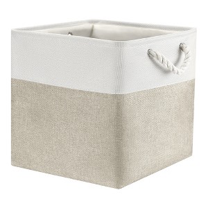 REGALWOVEN Square Fabric Collapsible Storage Basket Bin with Handle for Shelves Closet - 1 of 4
