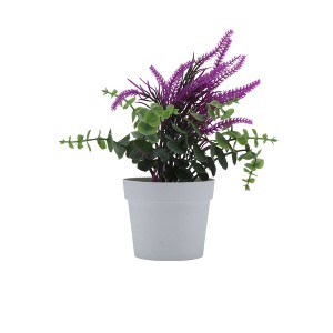 Unique Bargains Artificial Plants Lavender Sprig Plastic 3.94"x3.94"x10.24" 1 Pcs - 1 of 4