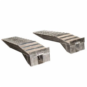 Titan Ramps Heavy Duty Aluminum Semi Truck Riser Ramps with 20,000 Pound Capacity, Lightweight and Durable Design, 9 Inch Lift, Silver - 1 of 4