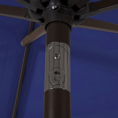 Royal Blue 9 Ft Tilting Patio Umbrella with Polyester Canopy