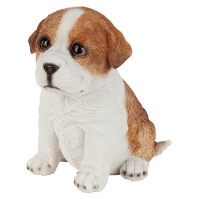 Hand-Painted Resin Bulldog Puppy Collectible Dog Statue