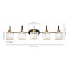 Rennnsan Arven 37" Hardwired 5 -Light Crystal Dimmable Contemporary Dimmable Vanity Light - 3 of 4
