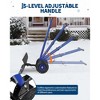 Heavy-Duty Rolling Snow Shovel, 29" Blade, 3-Size Metal Blade & Adjustable Handle, with Wheels for Driveway and Sidewalk - 4 of 4