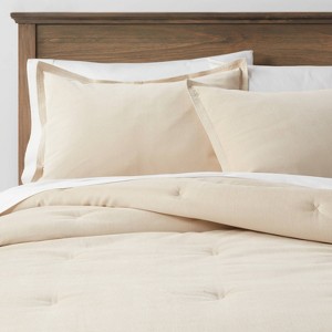 Cotton Velvet Comforter and Sham Set - Threshold™ - 1 of 4