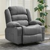 COZONY Wide Rocker Recliner Chair for Adults, Manual Oversized Lounge Chair with Armrest, Backrest, 2 Cup Holders & Side Pocket for Living Room - 3 of 4