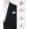 INSPIRE CHIC Men's Lightweight Solid Color Polyester Pocket Square - 3 of 4