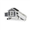 LAOTIES Wooden Outdoor Chicken Coop And Rabbit Hutch with Run,Removable Tray,Ramp,Wheels,Weatherproof Small Animal Cage for Backyard And Indoors - 3 of 4