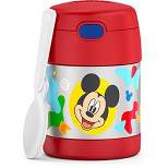 THERMOS FUNTAINER 10 Ounce Stainless Steel Vacuum Insulated Kids Food Jar with Spoon, Preschool Mickey