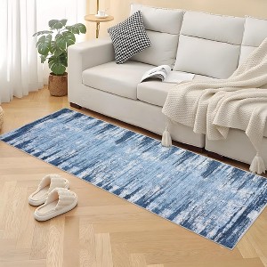 Machine Washable Rug Non Slip - Modern Abstract Low Pile Carpet for Living Room & Bedroom - 1 of 4