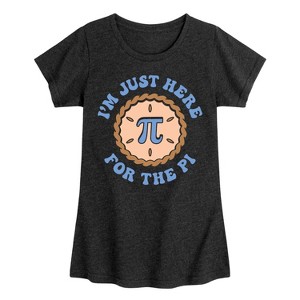 Girls' - Instant Message - Just Here For The Pi Fitted Short Sleeve Graphic T-Shirt - 1 of 4