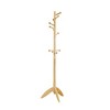 NAYSAYE Coat Hanger Solid Wood Freestanding Coat Rack with 11 Hooks for Entryway Bedroom or Living Room, Natural, 17.5"*17.5"*70" - 4 of 4