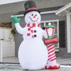 NAYSAYE 8FT Snowman Inflatable Christmas Decoration With Street Lamp Festive Holiday Yard Display for Home Garden, 64.5"*40.5"*94.5" - 4 of 4
