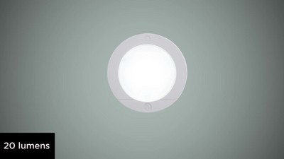 White Touch-Activated LED Puck Lights, 2-Pack