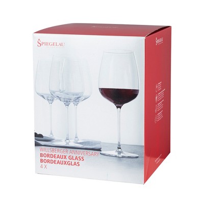 Spiegelau 23-Oz. Lead-Free Crystal Bordeaux Wine Glass Set