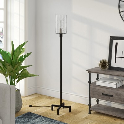 Hudson and Canal 66.25" Tall Floor Lamp with Glass Shade