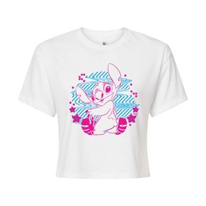Women's - Disney - Lilo & Stitch Cropped Graphic T-Shirt - 1 of 4