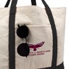 University of Maryland Eastern Shore Hawks Primary Logo Canvas Tote Bag With External Pocket, Reusable Shoulder Bag for Shopping, School, Beach - 2 of 4