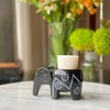 Slickblue Kisii Soapstone Elephant Tea-Light Holder – Hand-Carved 2.5" Candle Holder,for Home or Office - 3 of 4