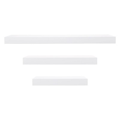 3pc Decorative Wall Ledge Shelf Set White - Nexxt