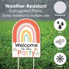 Big Dot of Happiness Hello Rainbow - Party Decor - Boho Baby Shower and Birthday Party Welcome Yard Sign - 3 of 4