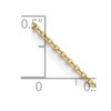 Black Bow Jewelry 1mm 14K Yellow Gold Solid Diamond Cut Rolo Chain Necklace - 2 of 4