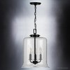 Urban Ambiance Luxury French Rustic Pendant Light,  17.125"H x 12.875"W,  Midnight Black Finish, UHP3821 - 3 of 4