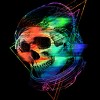 Women's Design By Humans Glitch Skull By clingcling Racerback Tank Top - 2 of 3