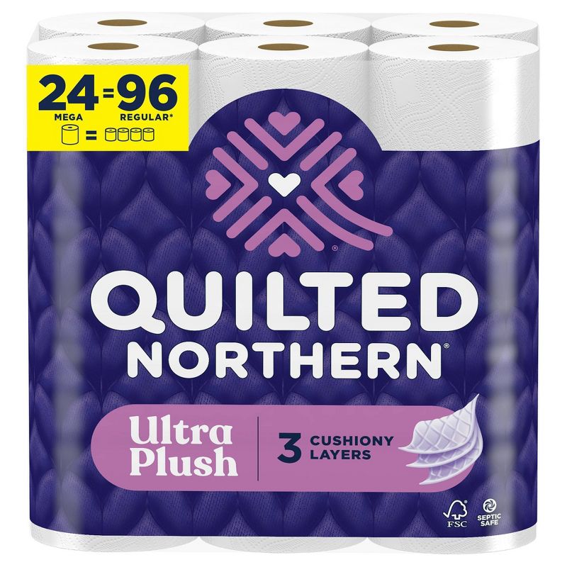 Quilted Northern Ultra Plush Toilet Paper - 24 Mega Rolls, 1 of 10