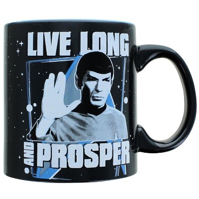 Silver Buffalo Star Trek Spock Live Long and Prosper 20oz Ceramic Mug