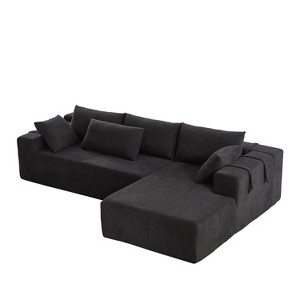 NicBex 108 Inch Chenille L-Shaped Modular Sectional Sofa with Chaise and 6 Pillows for Living Room,Apartment,Office - 1 of 4