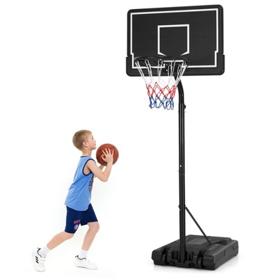 Safstar 6.9-8.5 FT Portable Outdoor Basketball Hoop w/ Shatterproof PC Backboard