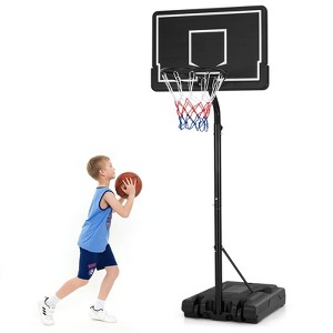 Safstar 6.9-8.5 FT Portable Outdoor Basketball Hoop w/ Shatterproof PC Backboard - 1 of 4