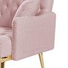 NicBex 55.5 Inch Tufted Back Loveseat Sofa,2-Seater Velvet/Teddy Sofa for Living Room,Small Space,Office,Apartment,Pink - 4 of 4
