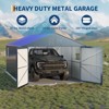 12x20 FT Metal Carport, Enclosed Car Port with Reinforced Frame and Steel Roof for All-Weather Use, Metal Garage Shed for Full-Sized Pickup Trucks - 3 of 4