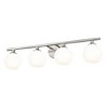 Neoma 4-Light Vanity Wall Light - Modern Opal Glass & Steel Fixture for Bathrooms - 3 of 4
