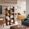 55''H Bookshelf, Tree-Shaped Bookcase with 13 Storage Shelves, Rounded Corners - 3 of 4